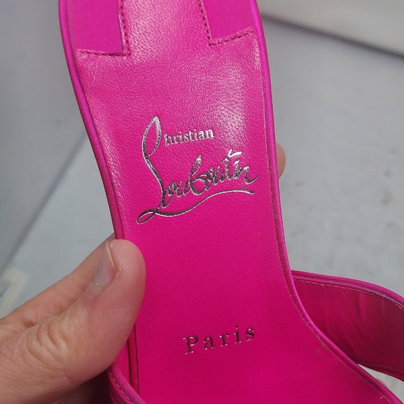 Christian Louboutin Pink Bolerose Nicol is Back Slide Sandal - Picture 4 of 10